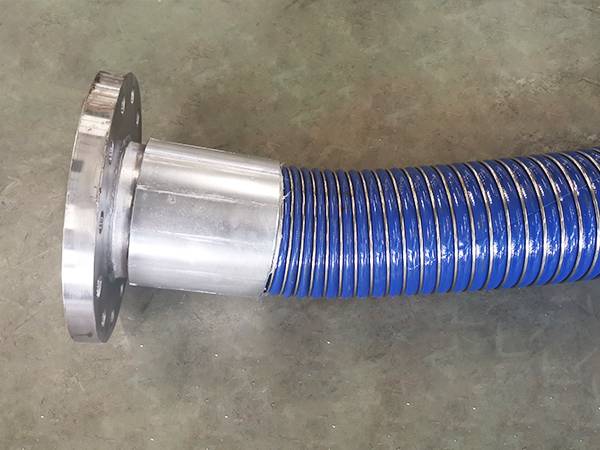Blue suction & discharge composite hose with flange joint
